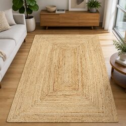 Concise Handmade Braided Jute Area Rug, 120x180 cm
