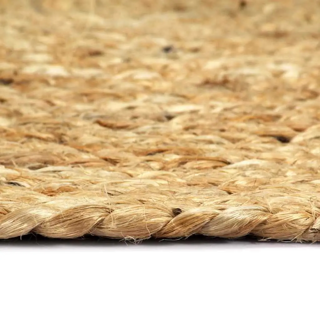 Handwoven Jute Placemats Round 38cm Natural Brown Table Linens Set of 4