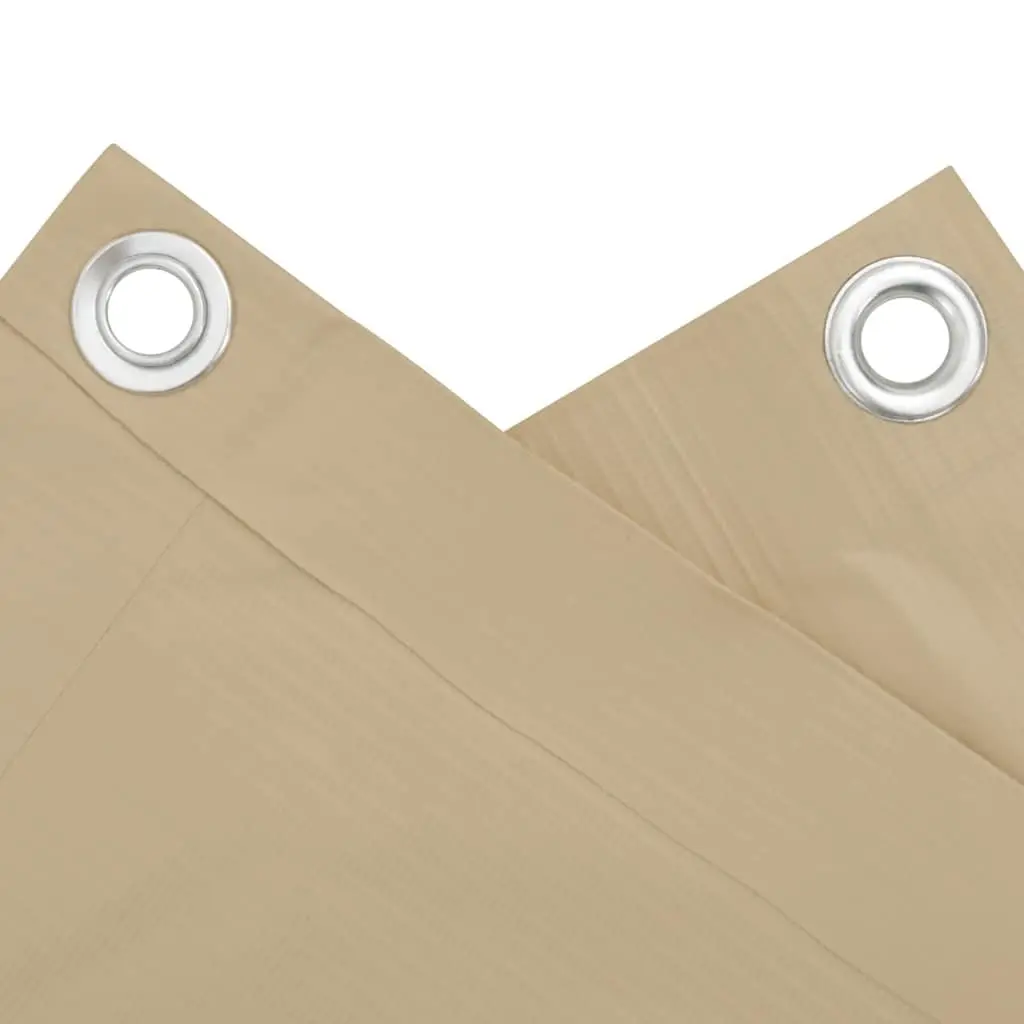 Balcony Screen Shade Beige 120x300 cm Waterproof Wind Resistant Oxford Fabric