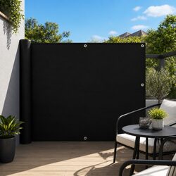 Compact Black Balcony Privacy Shade 90x300cm