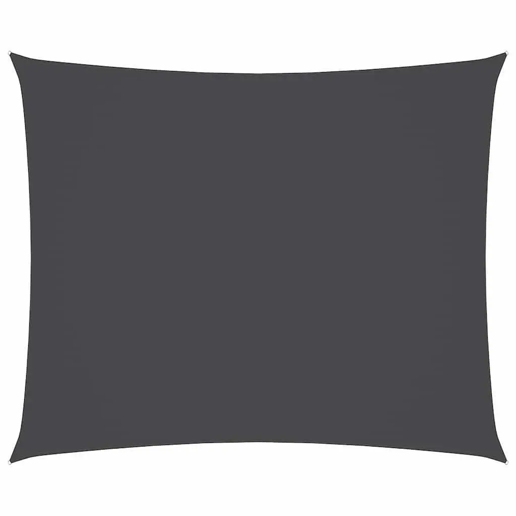 Rectangular Sunshade Sail Anthracite 3x4 m UV and Mould Resistant Oxford Fabric