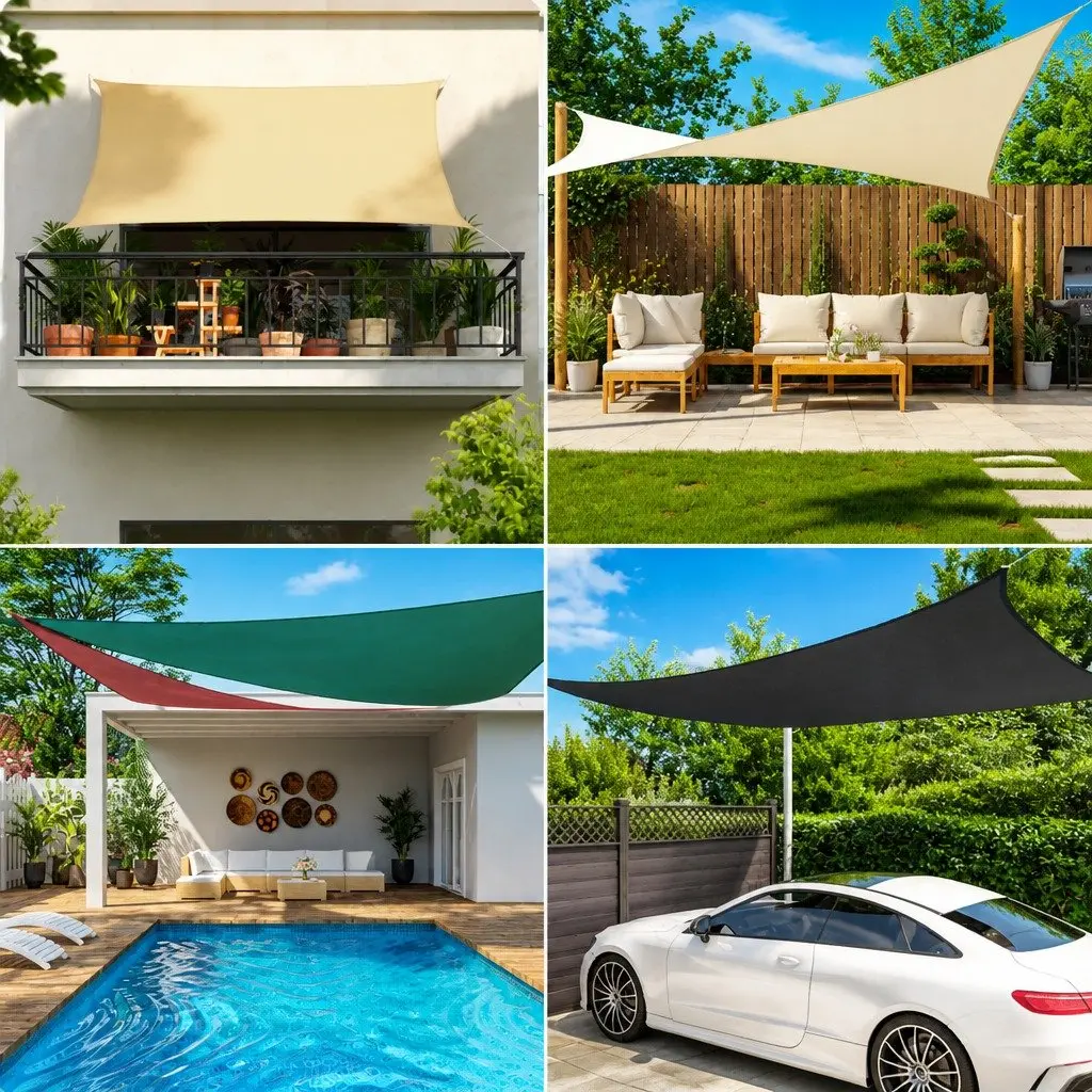 Rectangular Sunshade Sail Anthracite 4x5m PU Coated Oxford Fabric Mould and UV Resistant Outdoor Canopy