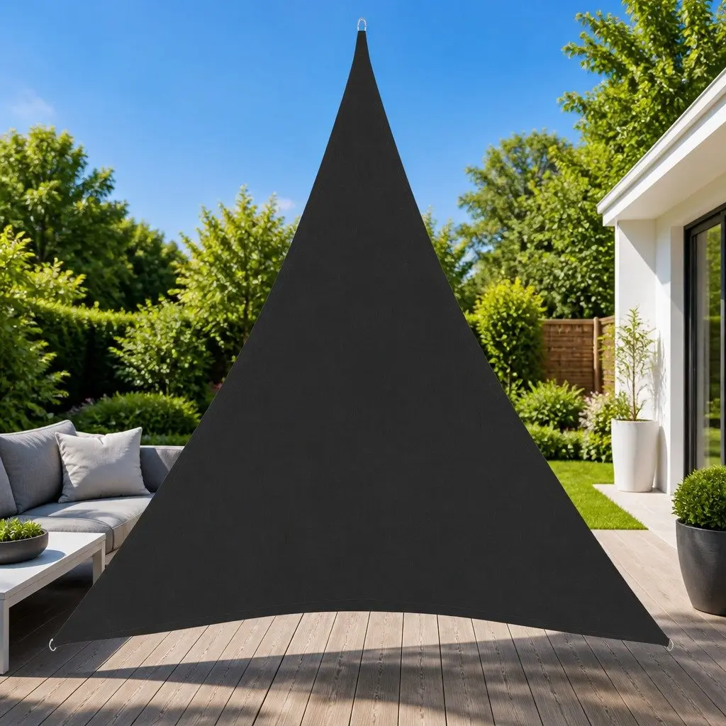 Triangular Sunshade Sail Anthracite 5x7x7m UV and Mould Resistant Fabric