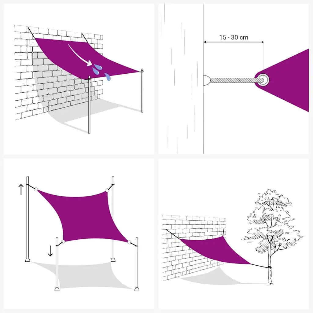 Triangular Sunshade Sail Anthracite 5x7x7m UV and Mould Resistant Fabric