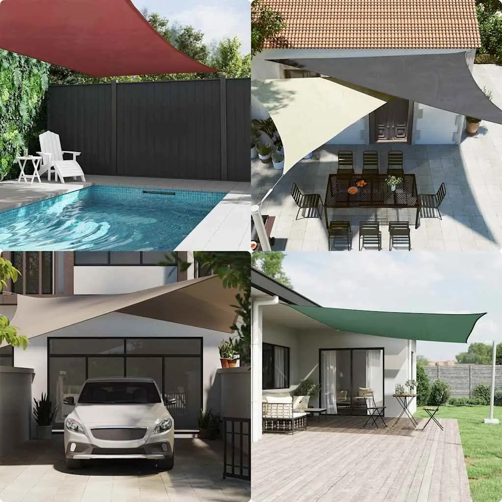 Rectangular Sunshade Sail White 2x2.5m Mould and UV Resistant Outdoor Garden Patio Shade Cloth