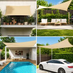 2x5 m White Sunshade Sail for Effective Shade Coverage