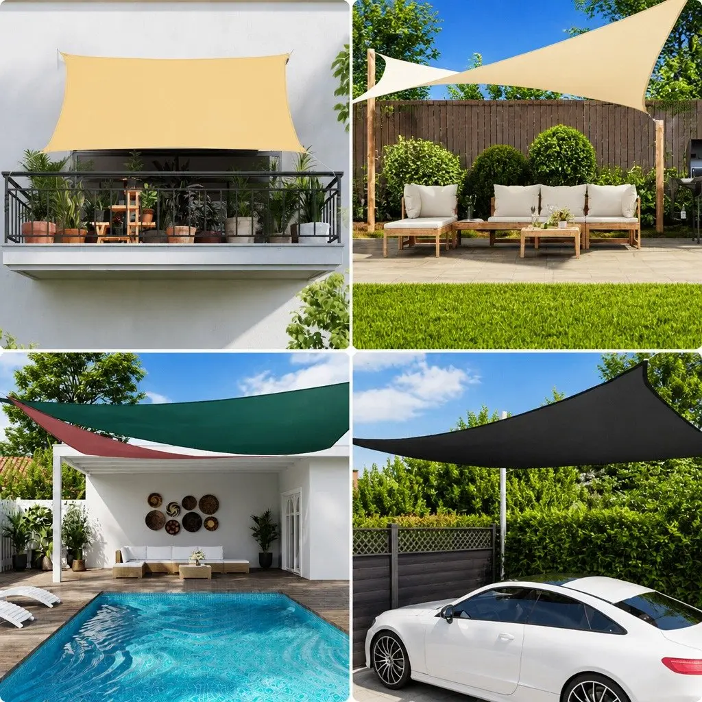 Rectangular Sunshade Sail White 4x6 m PU Coated Oxford Fabric Mould and UV Resistant