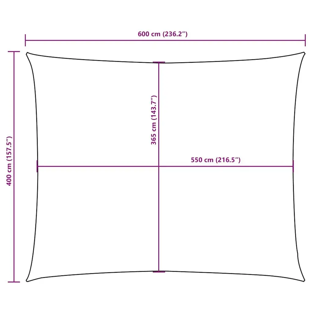 Rectangular Sunshade Sail White 4x6 m PU Coated Oxford Fabric Mould and UV Resistant