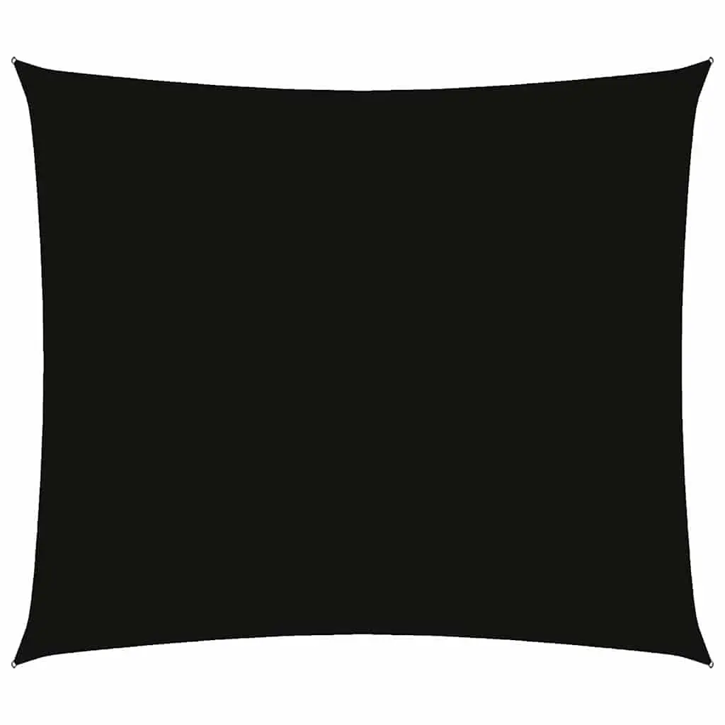 Rectangular Sunshade Sail Black 2.5x3m Oxford Fabric Mould and UV Resistant Outdoor Shade
