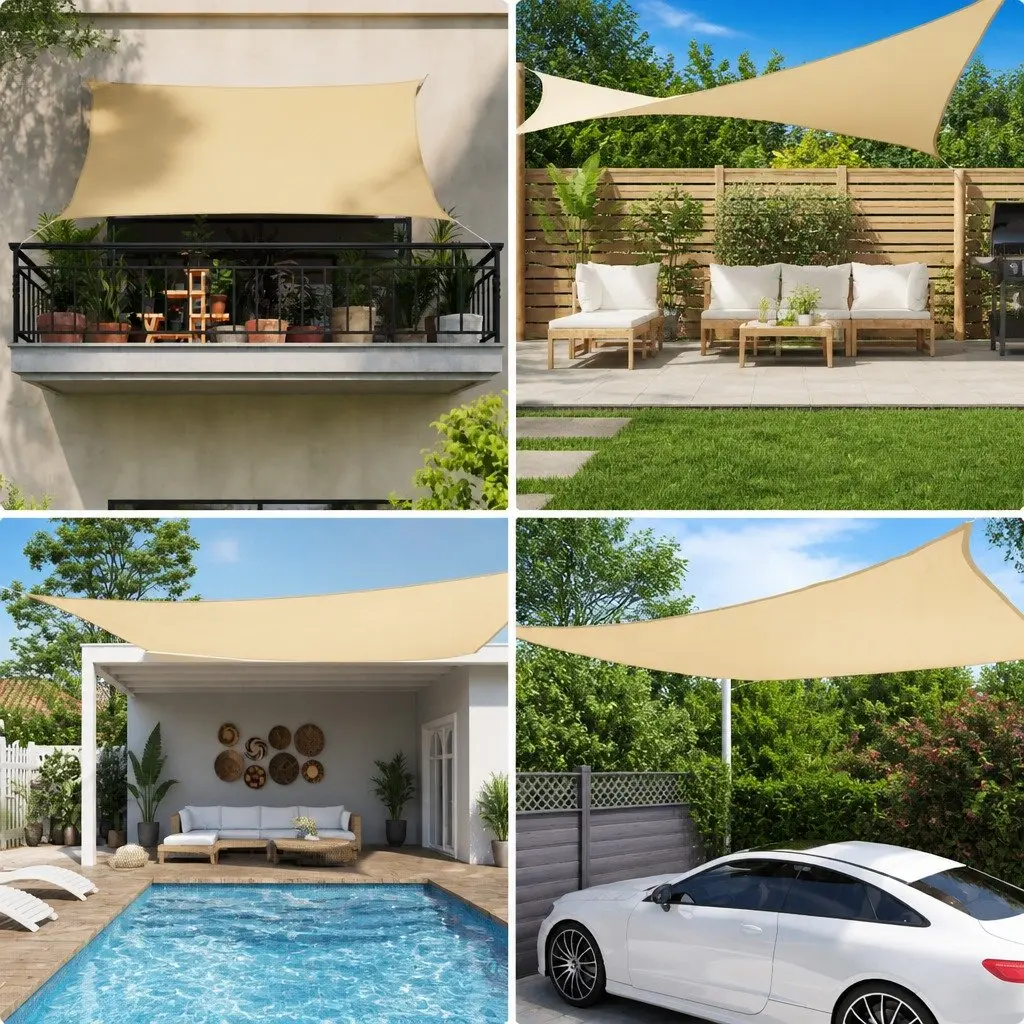Rectangular Sunshade Sail Black 2.5 x 3.5 m UV Protection Mould Resistant PU Coated Oxford Fabric