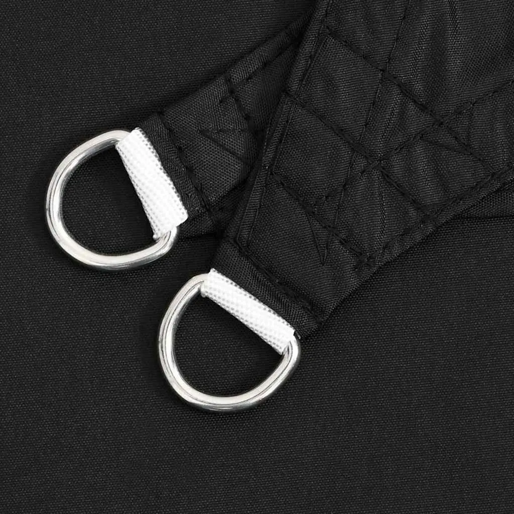 Rectangular Shade Sail Black 4x5m UV Resistant PU Coated Fabric Outdoor Garden Patio Cover