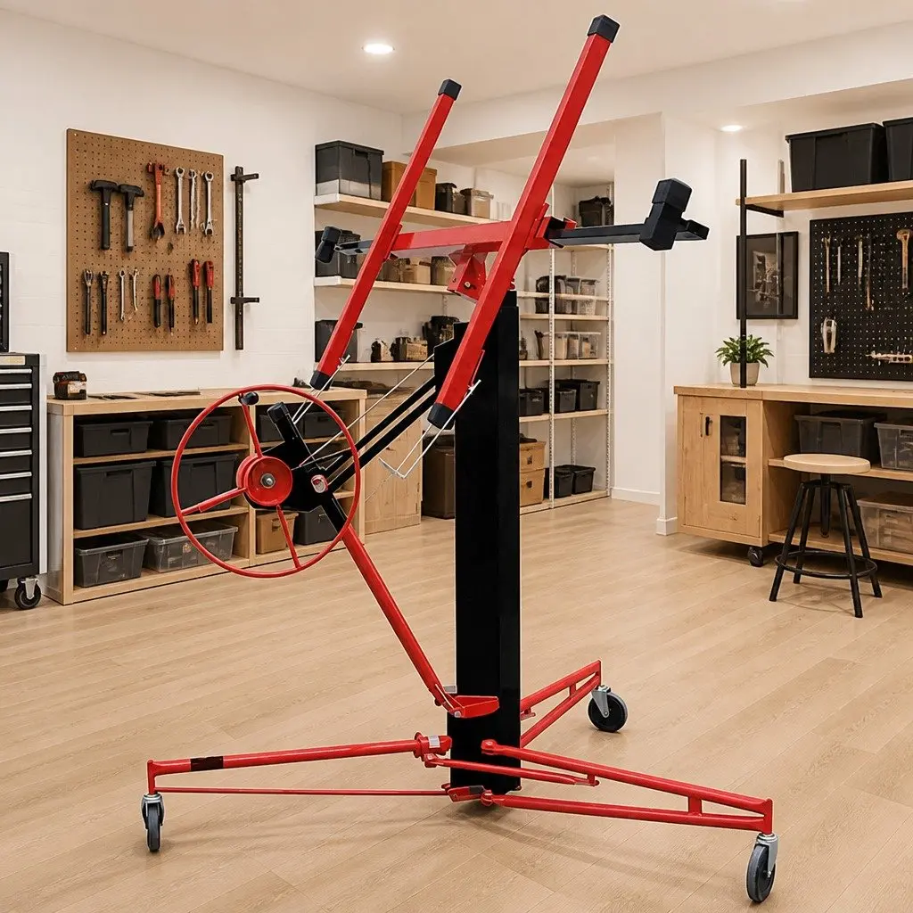 Plasterboard Lifters Wheeled Heavy Duty Adjustable Height for Easy Installation