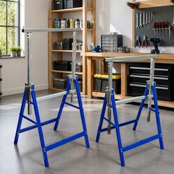 Compact Folding Trestles - Adjustable Height 81-130cm