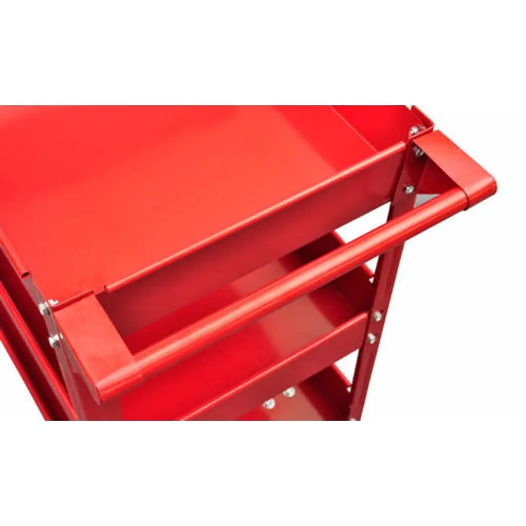 Workshop Tool Trolley Multicolour 3 Shelves Swivel Wheels