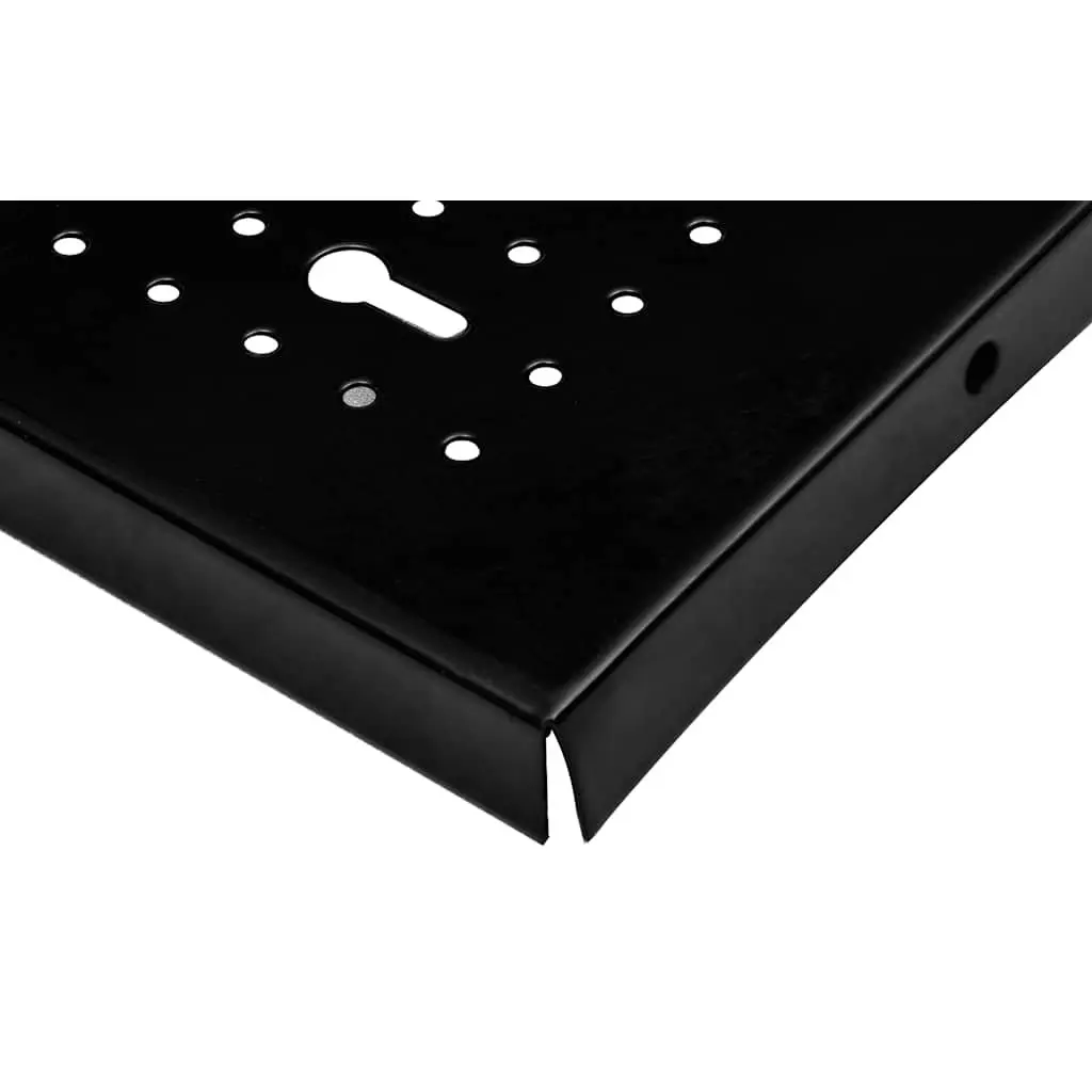 Tool Holder Pegboard Black 3 Panels Organiser with 18 Hooks