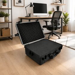 Transport Hard-Case Tool Box Storage 35L Black Lockable Carry Foam Protection