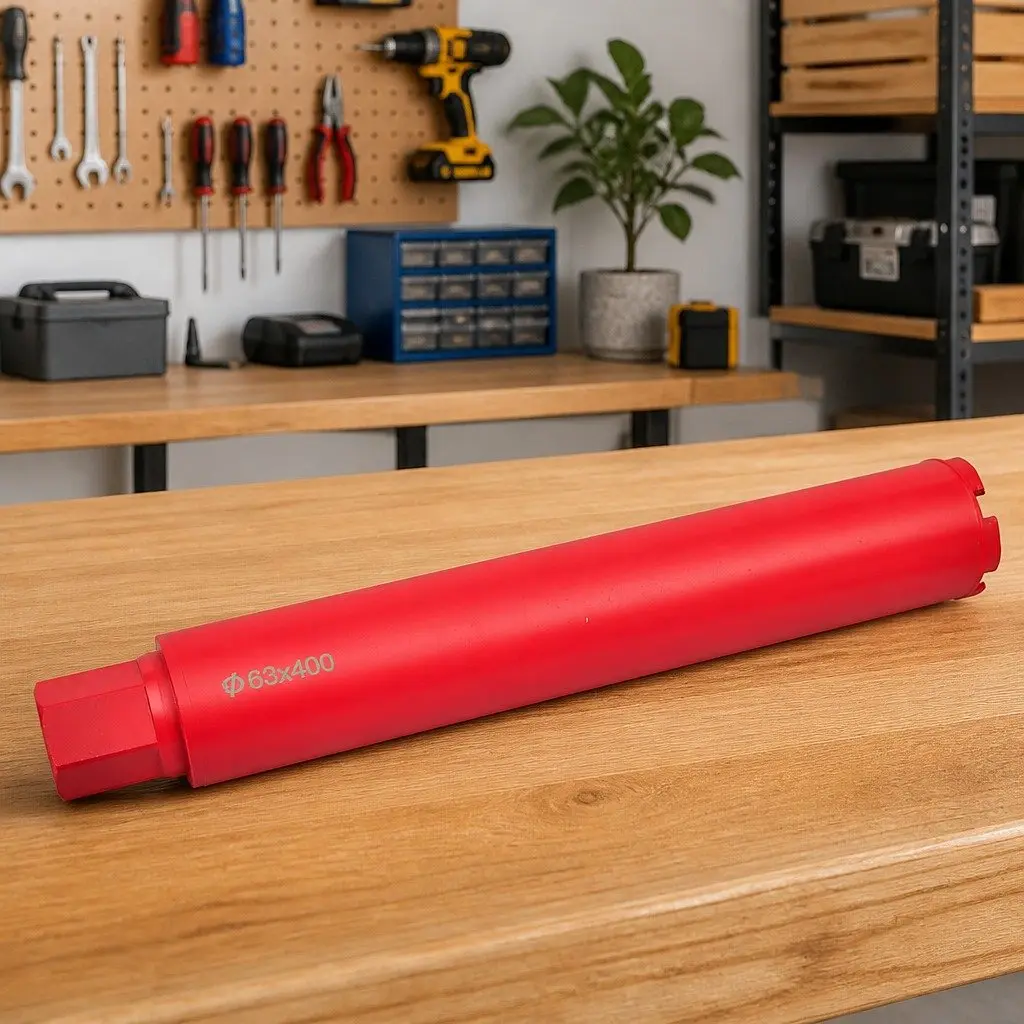 Diamond Core Drill Bit 63mm Multicolour 400mm Wet Dry Suitable for Granite Stone Concrete Drilling Tool