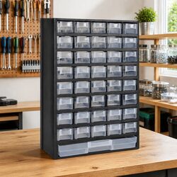 Compact 41-Drawer Plastic Organizer for Tools