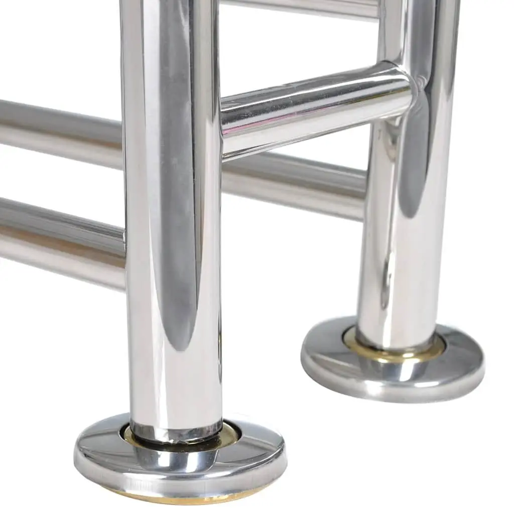 Stainless Steel Towel Rack Silver Wall Mounted 6 Tubes Bathroom Organiser