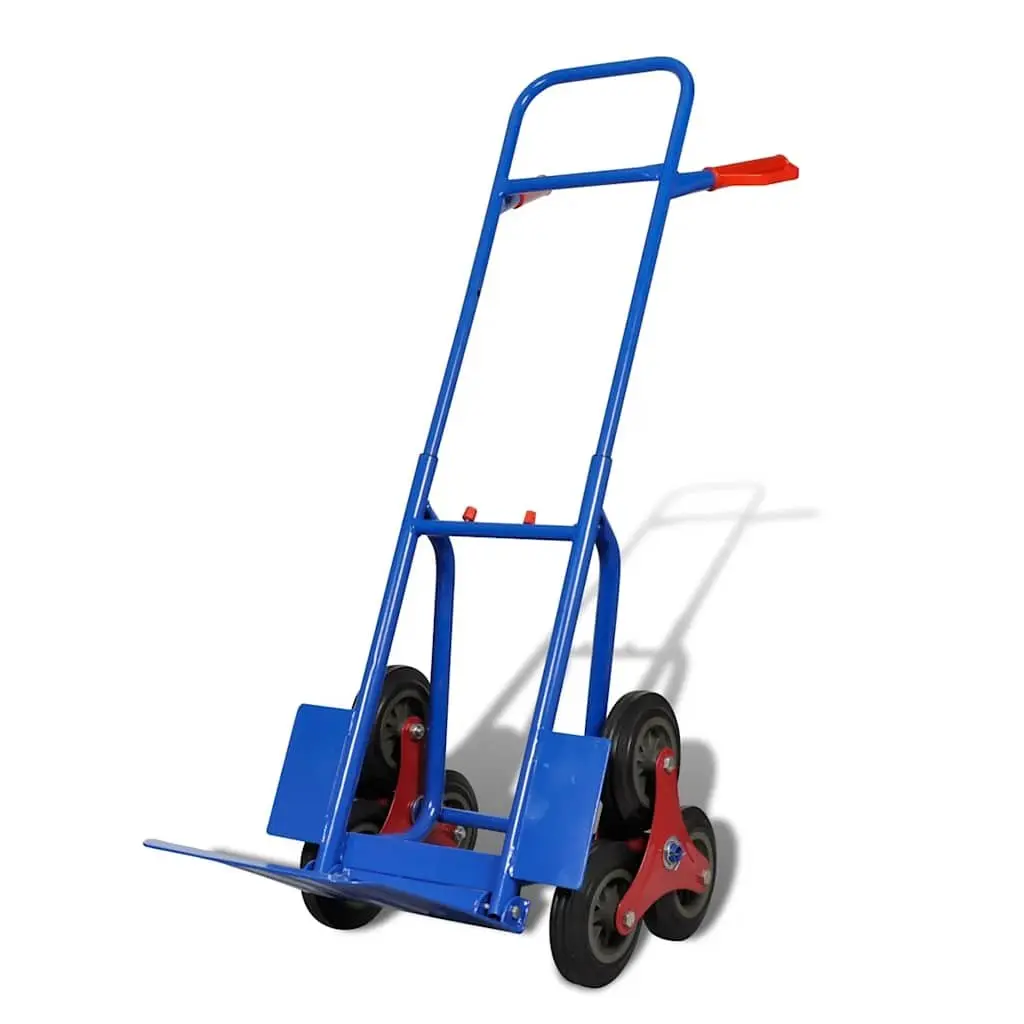 Folding Sack Truck Green Six Wheels Stair Climbing Cargo Dolly Hand Trolley
