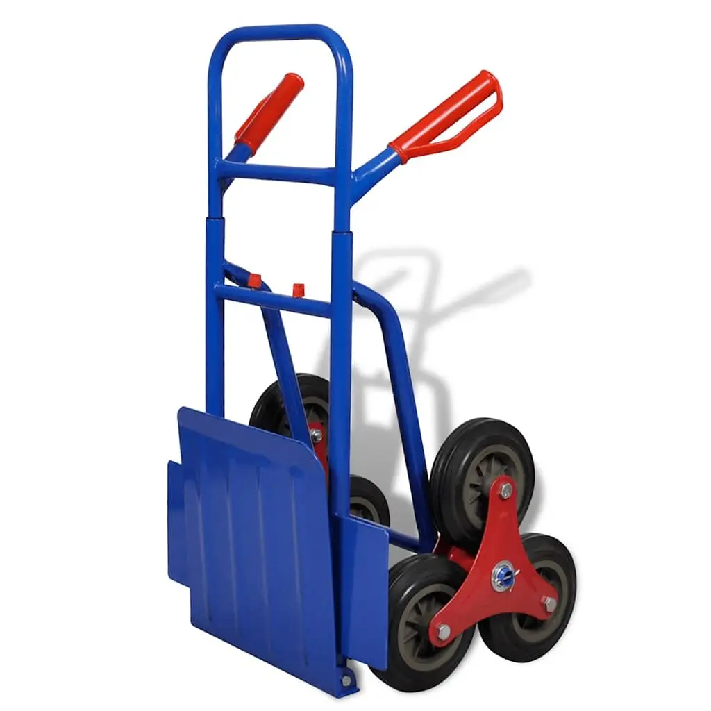 Folding Sack Truck Green Six Wheels Stair Climbing Cargo Dolly Hand Trolley