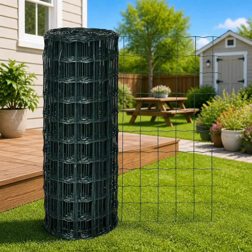 Euro Fence Panel Steel Wire Garden Fencing Barrier Poultry Protection 25 x 1.0
