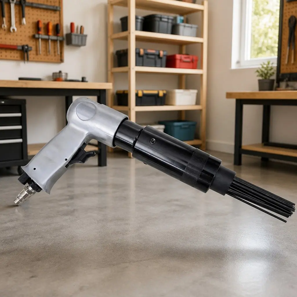 Pneumatic Needle Scaler Pistol Grip Air Tool Rust Removal 19 Needles Surface Preparation