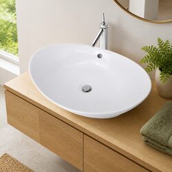 Stylish and Durable Oval Ceramic Bathroom Sink