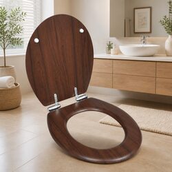MDF Toilet Seat with Quiet Soft Close Mechanism