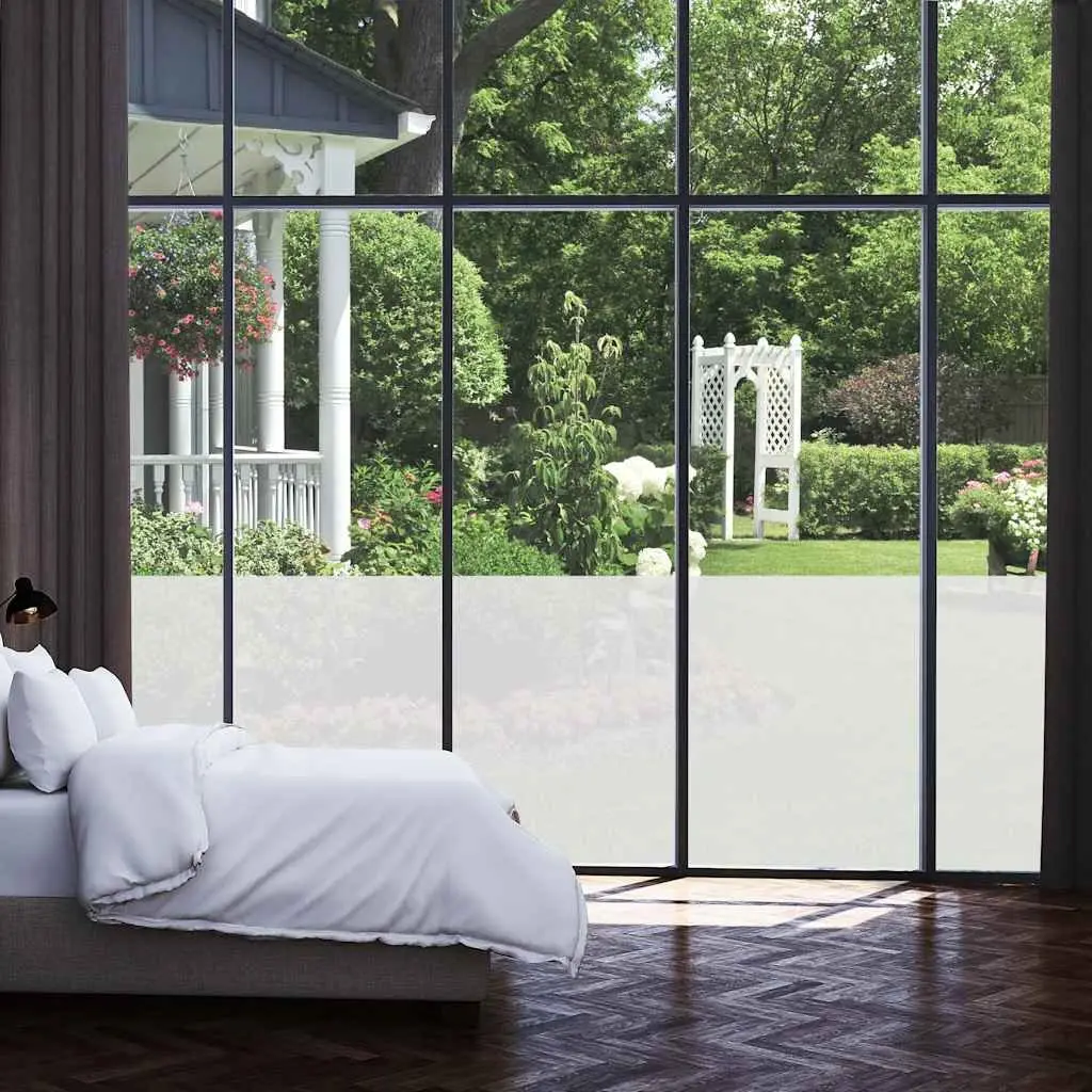 Window Film White 0.9m x 5m Frosted Privacy Glass Protector for Bathroom Bedroom Office