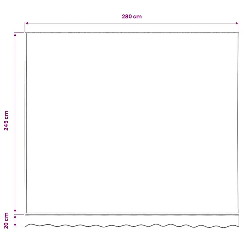 Awning Replacement Fabric Blue White 3x2.5m UV Resistant Polyester Canvas Shade