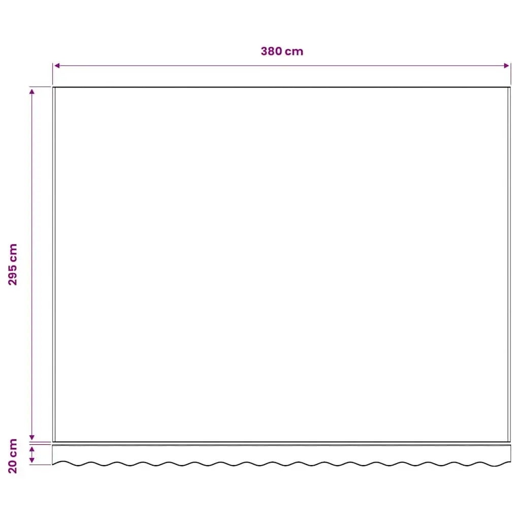 Awning Replacement Fabric Blue White 4x3m UV Resistant Polyester Canvas