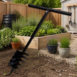 Efficient 180mm Ground Drill Auger for Gardening Tasks