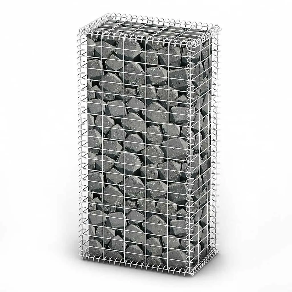 Gabion Basket with Lids Galvanised Steel Wire Mesh Retaining Wall Garden Fencing