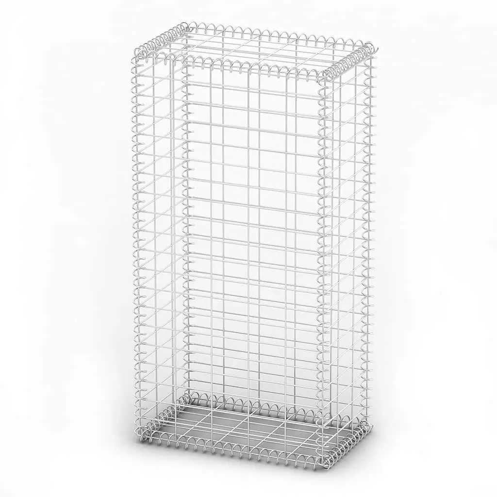 Gabion Basket with Lids Galvanised Steel Wire Mesh Retaining Wall Garden Fencing