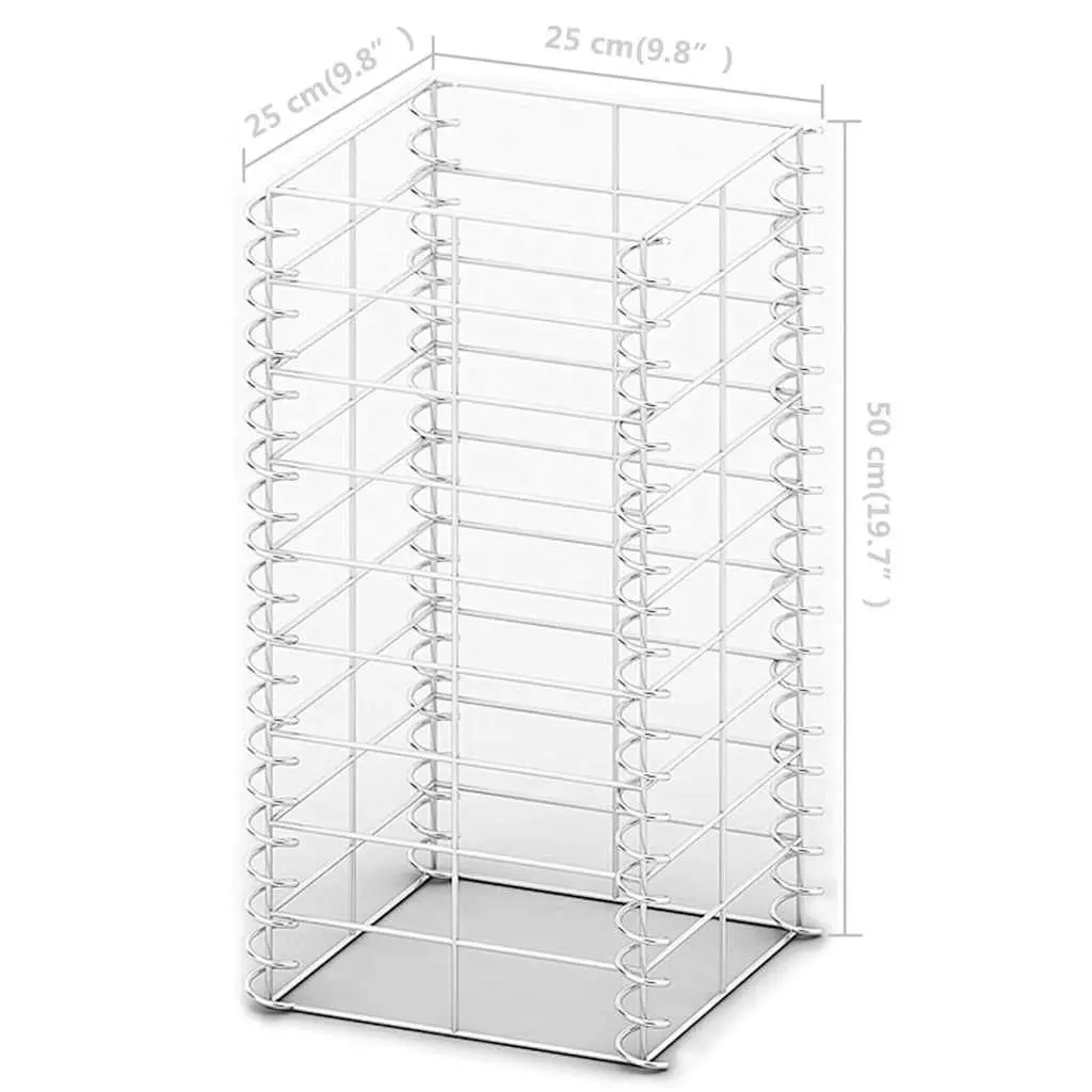 Gabion Basket Set Silver 25 x 25 x 50 cm Wire Mesh for Retaining Wall Garden Fencing Landscape