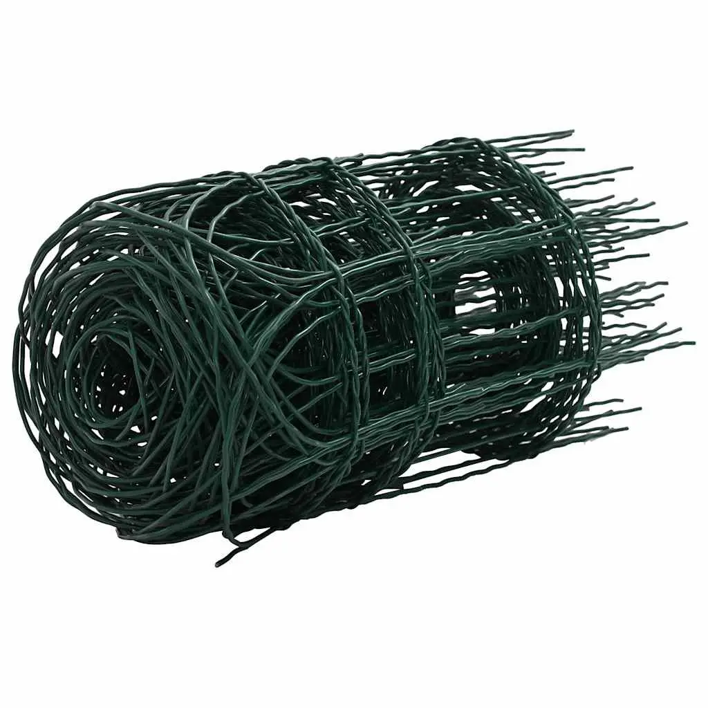 Garden Border Fence Green 25m Powder-coated Iron Outdoor Edging Lawn Protection