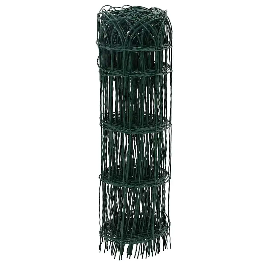 Garden Border Fence Edging Green 10m Powder-coated Iron Wire Decorative Barrier