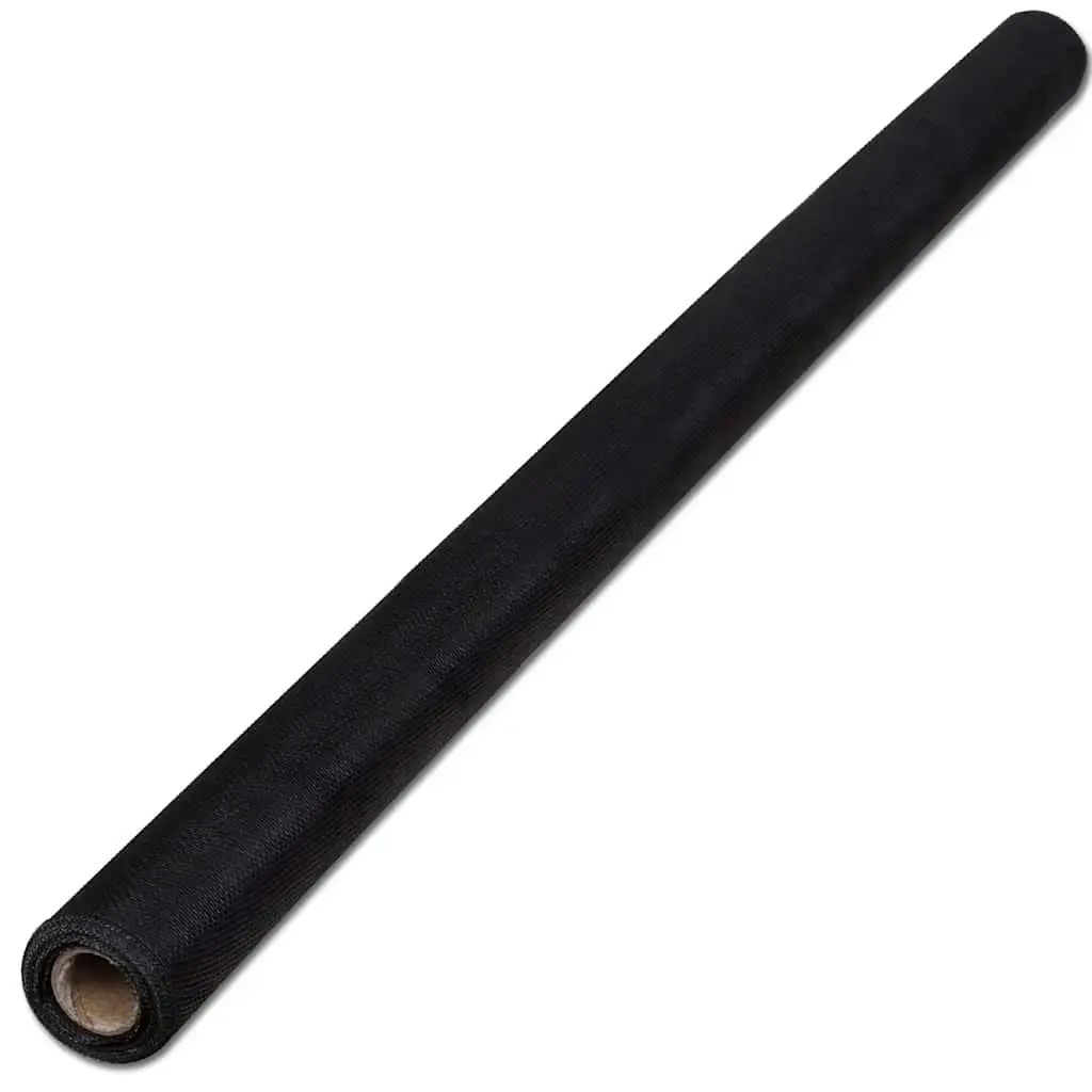 Fiberglass Mesh Screen Black 100x1000 cm Durable Insect Door Window Fence DIY