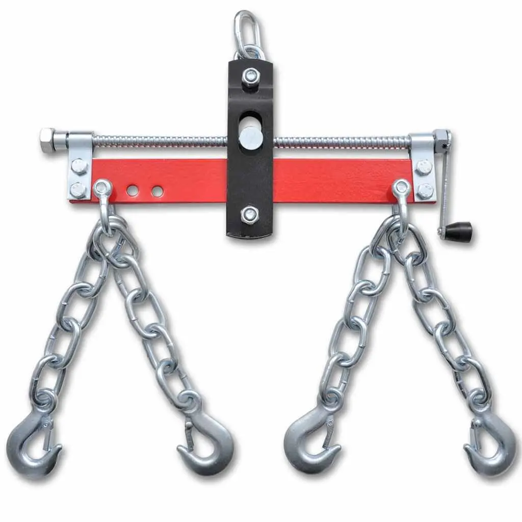 Engine Leveller Steel 900 kg Crank Handle Adjustable with 4 Chains and Safety Hooks