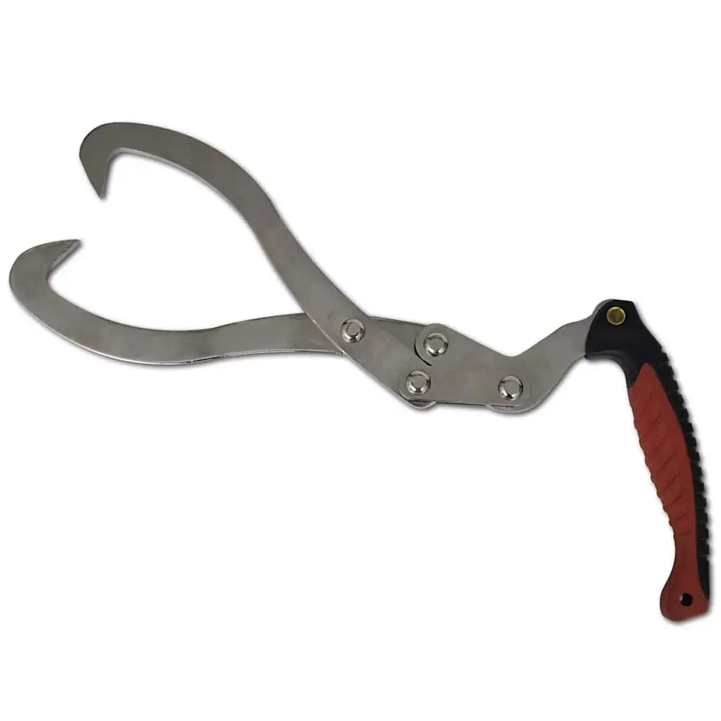 Log Tongs Black Ergonomic Handle Lifting Tool 2 Piece Set
