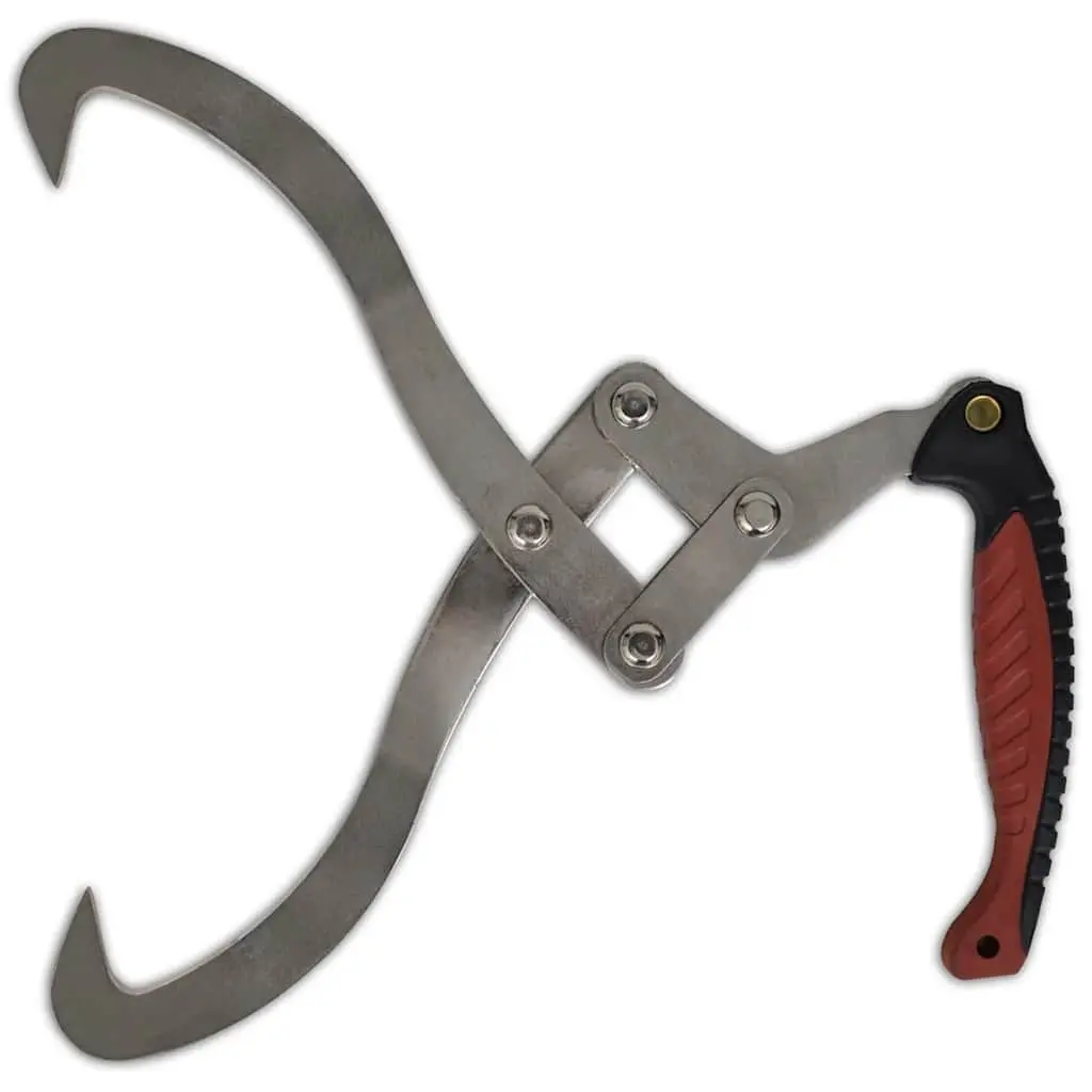 Log Tongs Black Ergonomic Handle Lifting Tool 2 Piece Set