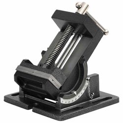 Compact 110mm Manual Tilting Drill Press Vice for Precision