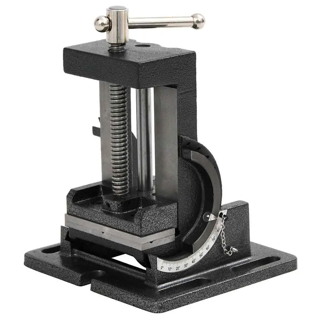 110mm Manual Tilting Drill Press Vice for Precision