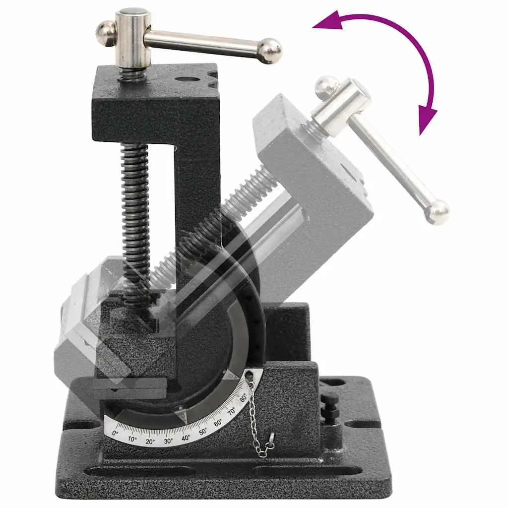 110mm Manual Tilting Drill Press Vice for Precision