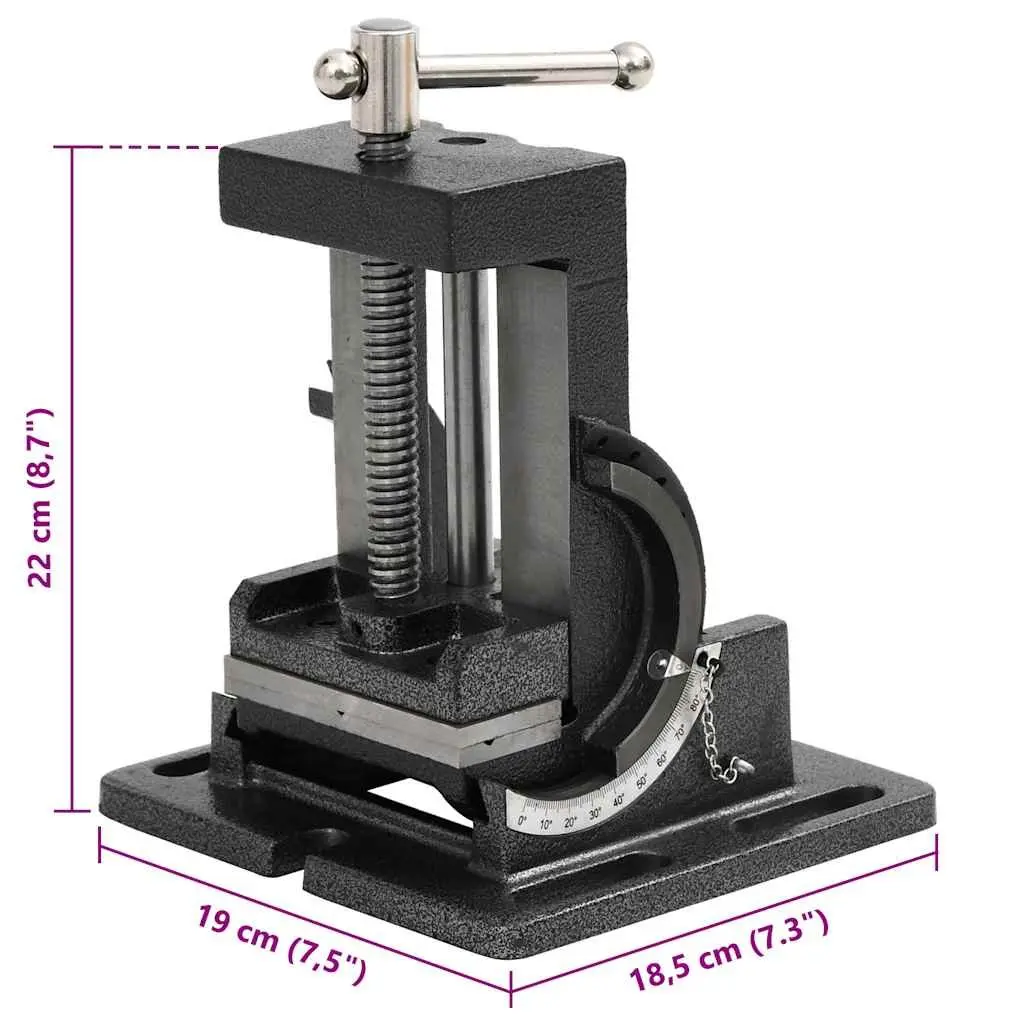 110mm Manual Tilting Drill Press Vice for Precision
