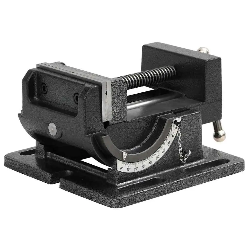 110mm Manual Tilting Drill Press Vice for Precision