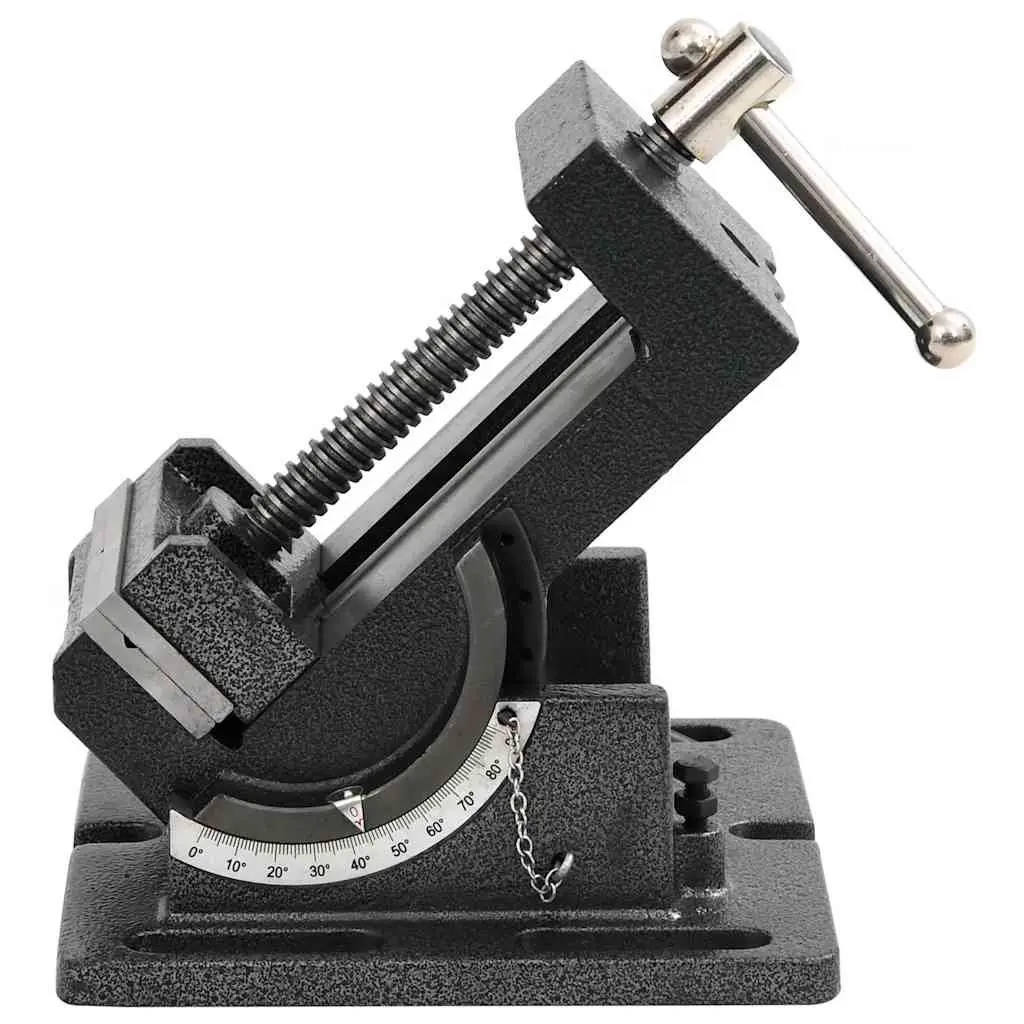 110mm Manual Tilting Drill Press Vice for Precision