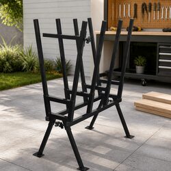 Compact Steel Saw Horse with Quick Assembly