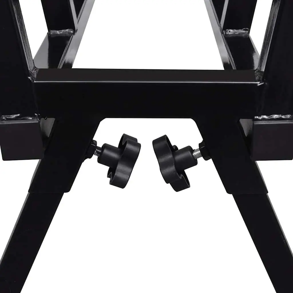Steel Saw Horse Black Adjustable Quick Assembly